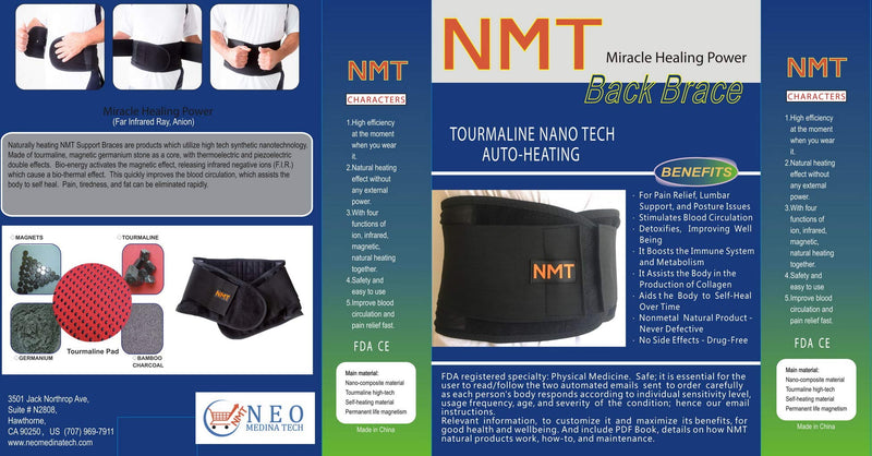 [Australia] - Back Brace by NMT ~ Lumbar Support Black Belt ~ Posture Corrector ~ Pain Relief from Arthritis, Sciatica, Scoliosis, Backache, Slipped Disc, Hernia, Spinal Stenosis ~ Injury Prevention ~ 4 Adjustable Sizes -'XXL' Fits Waist 45-50" (115-127cm) 2X-Large 