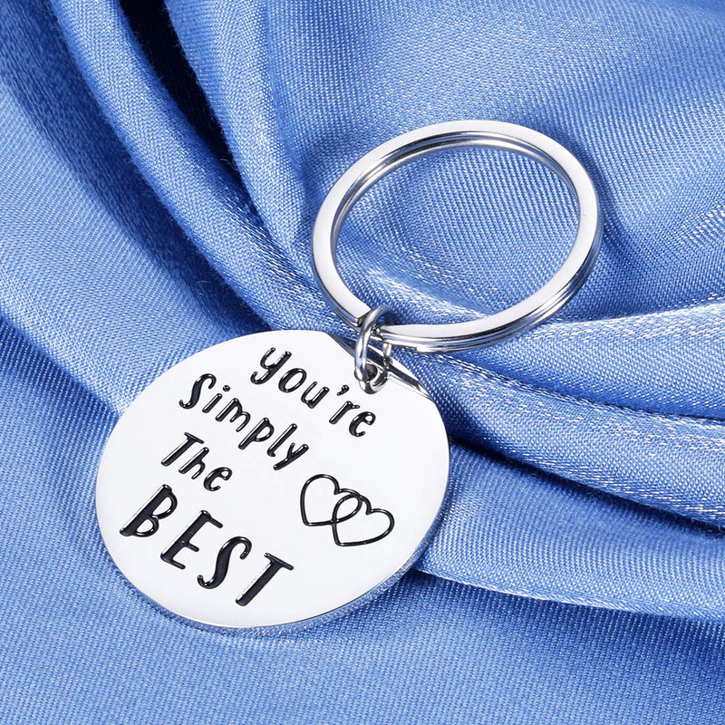 [Australia] - Couple Gifts for Him Her Wedding Anniversary Keychain for Boyfriend Girlfriend Birthday Best Friend Graduation for Schitts C Fans Lover Husband Wife Women Men You’re Simply The Best Keyring 