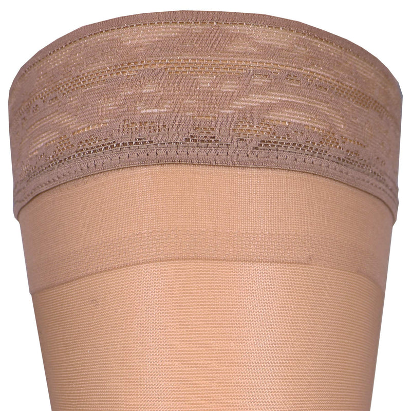 [Australia] - Truform Sheer Compression Stockings, 8-15 mmHg, Women's Thigh High Length, 20 Denier, Beige, Large Large (1 Pair) 