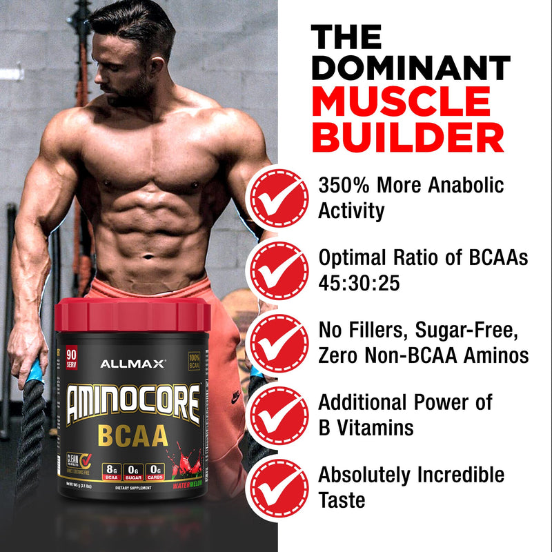 [Australia] - ALLMAX Nutrition AMINOCORE BCAA Powder, 8.18 Grams of Amino Acids, Intra and Post Workout Recovery Drink, Gluten Free (Pineapple Mango, 315 Grams) Pineapple Mango 11.11 Ounce (Pack of 1) 