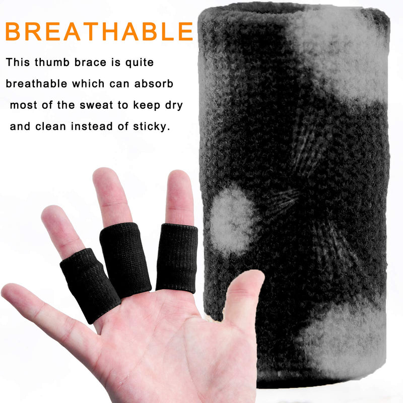 [Australia] - Finger Sleeves , Thumb Splint Brace For Finger Support, Breathable Elastic Finger tape, Compression pression Protector For Reliving Pain, Triggger Finger, Compression Aid For Sports, 10PCS (black) black 