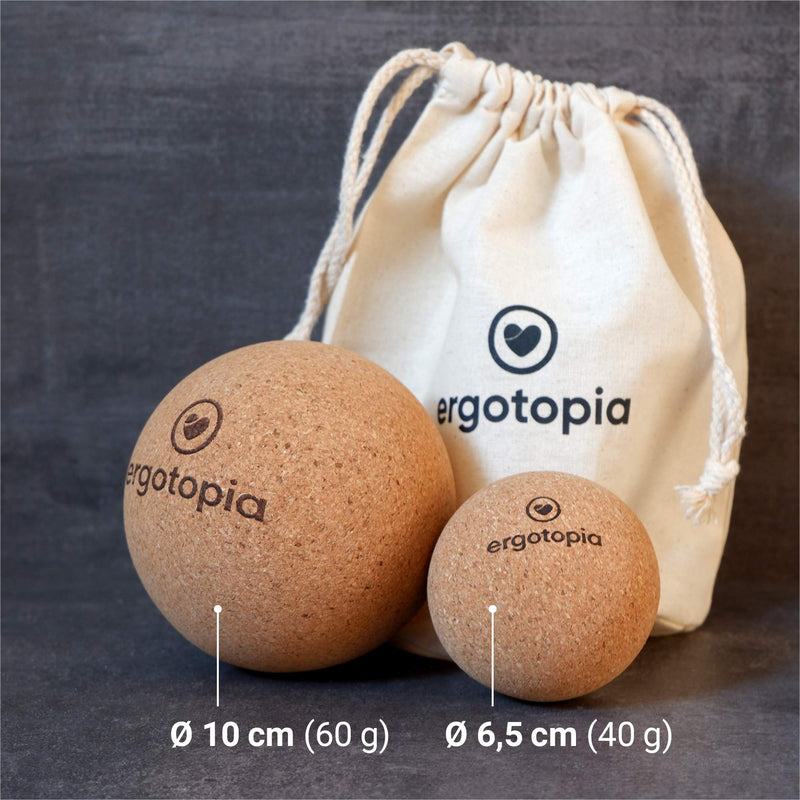 [Australia] - Ergotopia fascia ball made of antibacterial and durable cork, environmentally friendly massage ball for targeted self-massage of trigger points and tension. 