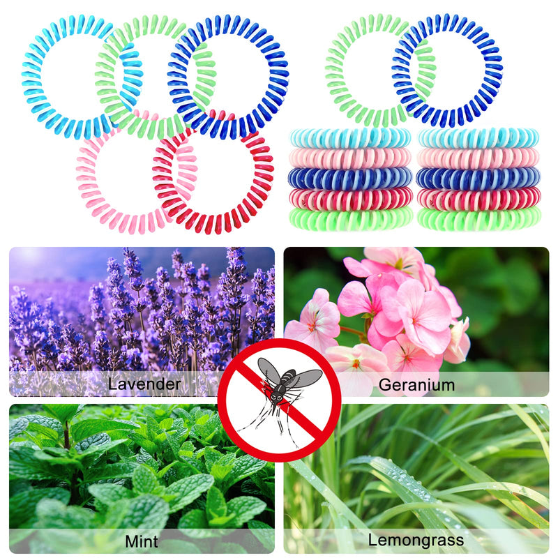 [Australia] - Yolev 10 Packs Mosquito Repellent Bracelet Deet-Free Natural Anti Bug Wristbands for Adults & Kids, Lasts Up to 300 Hours, Safe Pest Control for Kids and Adults 