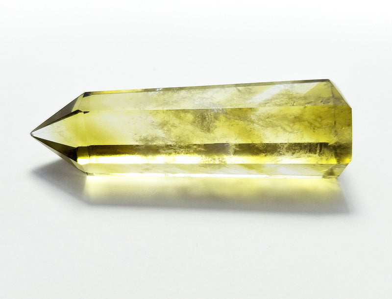 [Australia] - Yellow Quartz Crystal Wand Pointed & Faceted for Healing Reiki Chakra Meditation Therapy Decor (Citrine Crystal) Yellow 1 pcs 