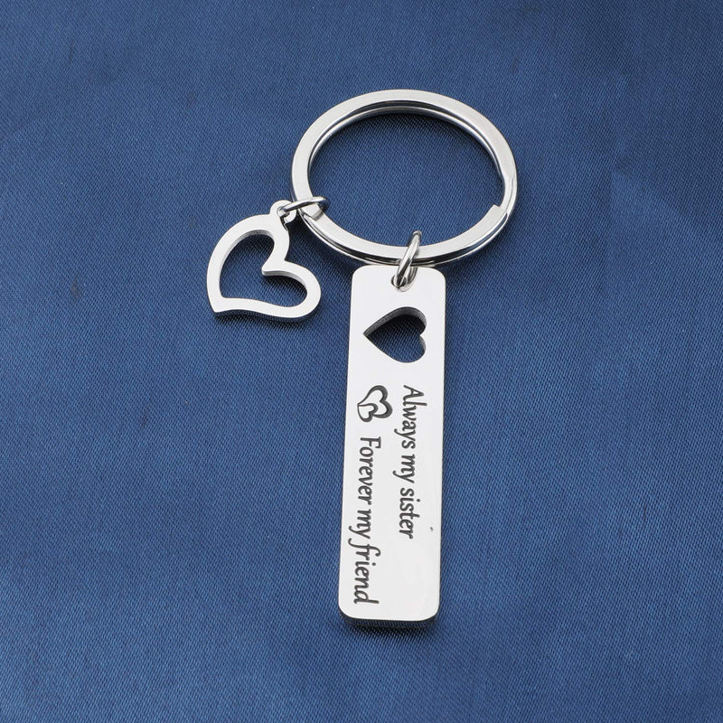 [Australia] - G-Ahora BFF Jewelry Gift for Sister Graduation Birthday Gift Keychain Keyring for gifls Sister Jewelry (KN-Always My Sister Forever My friend-20190619) 