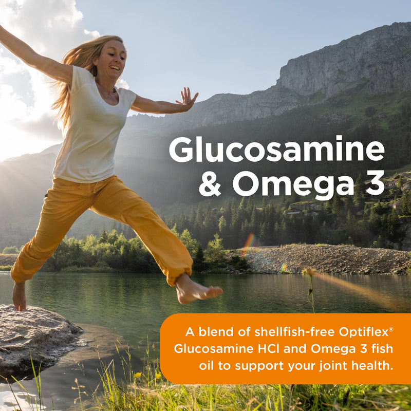 [Australia] - Healthspan Glucosamine & Omega 3 | 120 Capsules | Joint Health | Added Vitamin C | 400mg Optiflex Glucosamine HCI | 300mg Omega 3 Fish Oil | Highly Purified & Sustainably Sourced 