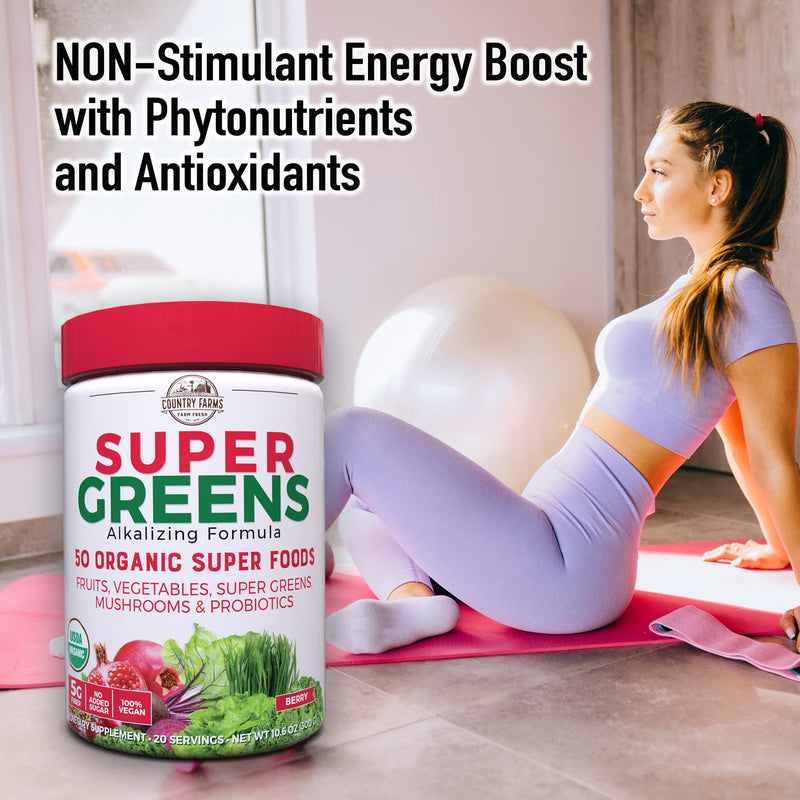 [Australia] - Country Farms Super Green Drink, Berry Flavor, 10.6 Ounce 