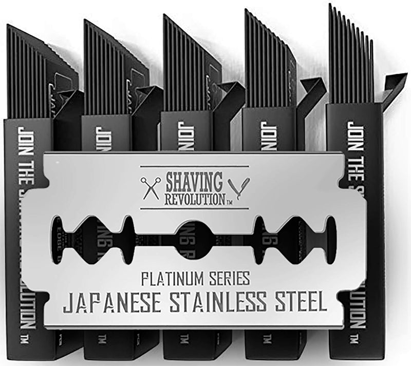 [Australia] - Double Edge Razor Blades - Men´s Safety Razor Blades for Shaving - Platinum Japanese Stainless Steel Double Razor Shaving Blades for Men for a Smooth, Precise and Clean Shave - 50 Count 