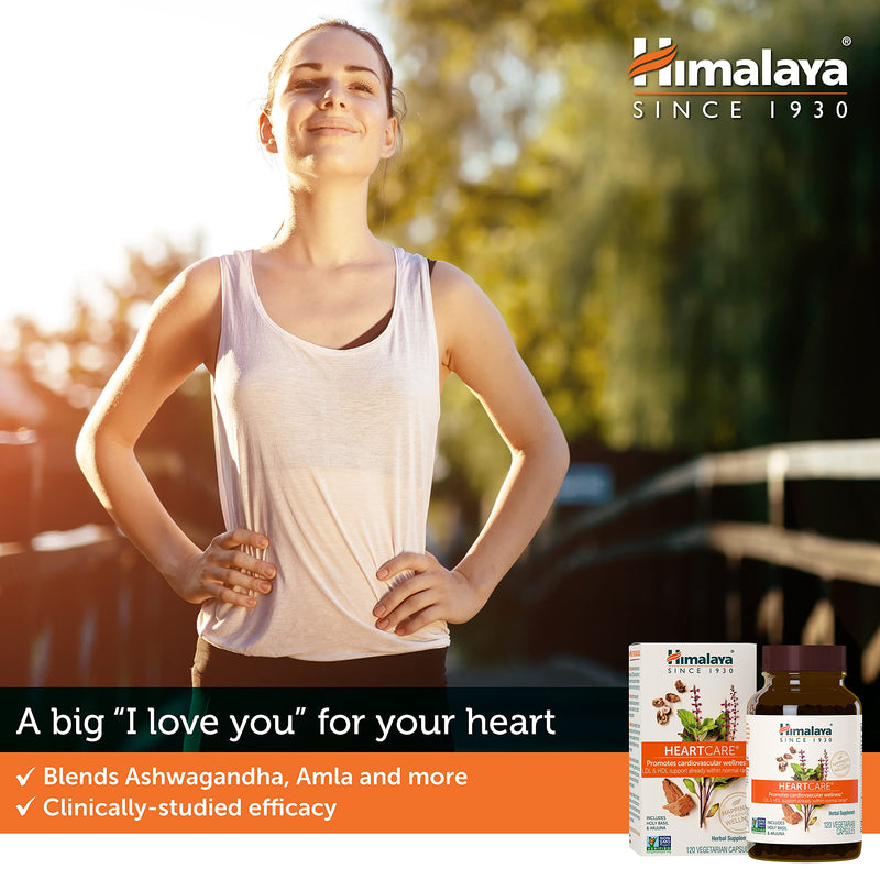 [Australia] - Himalaya HeartCare, Cholesterol and Blood Pressure Supplements for Cardiovascular Wellness and Heart Health, 720mg, 120 Capsules, 1 Month Supply 120 Count (Pack of 1) 