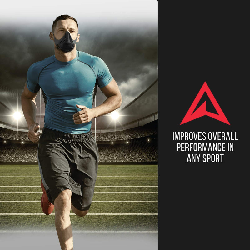 [Australia] - Adurance Training Workout Mask, 4 Breathing Oxygen High Altitude Training Mask Exercise Device 