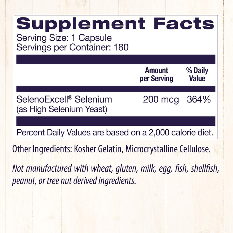 [Australia] - Healthy Origins Selenium Seleno Excel No Fillers 200 MCG, 180 Count, White 