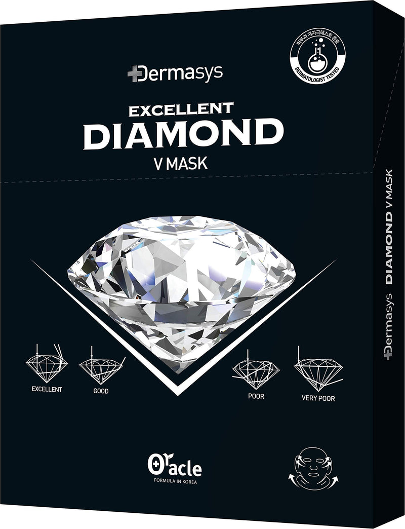 [Australia] - DR.ORACLE Diamond V Mask Sheet, V Line Ear Hook Mask Korean (pack of 5) Dermatologist Tested, DERMASYS 