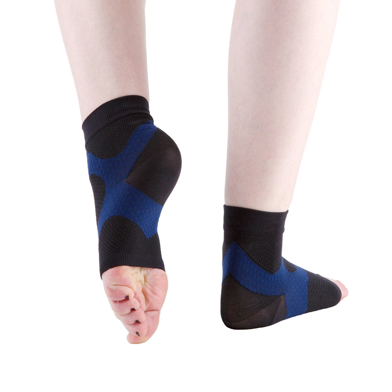 [Australia] - Wanderlust Plantar Fasciitis Sleeves - Open Toe Compression Socks With KT Tape Medium 