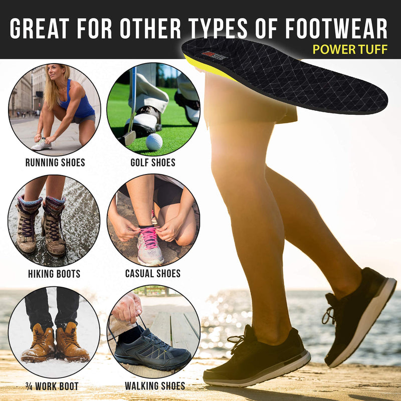 [Australia] - JobSite Power Tuff Anti-Fatigue Support Work Orthotic Insoles - Medium US Men 8-10.5, Women 9-11 