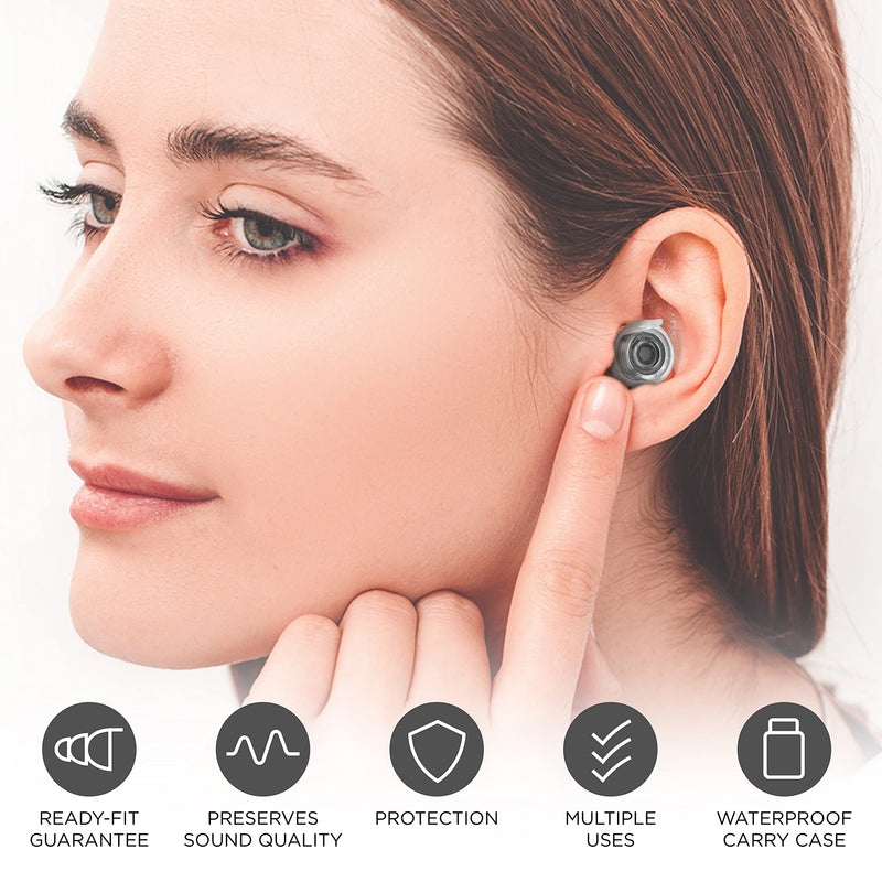 [Australia] - EarGuard High Fidelity Earplugs Music Earplugs Hearing Protection for Concerts, Musicians, Motorcycle, Airplanes, 23db Noise Reduction Earplugs 