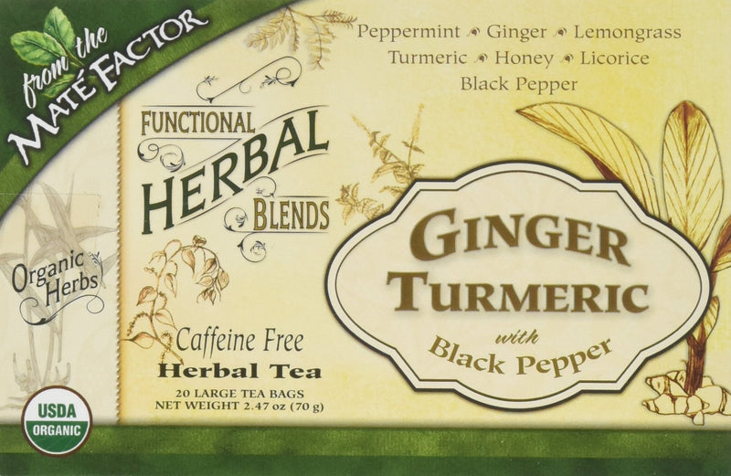 [Australia] - Mate Factor Functional Herbal Blends - Ginger Turmeric with Black Pepper 20 Bag(S) 