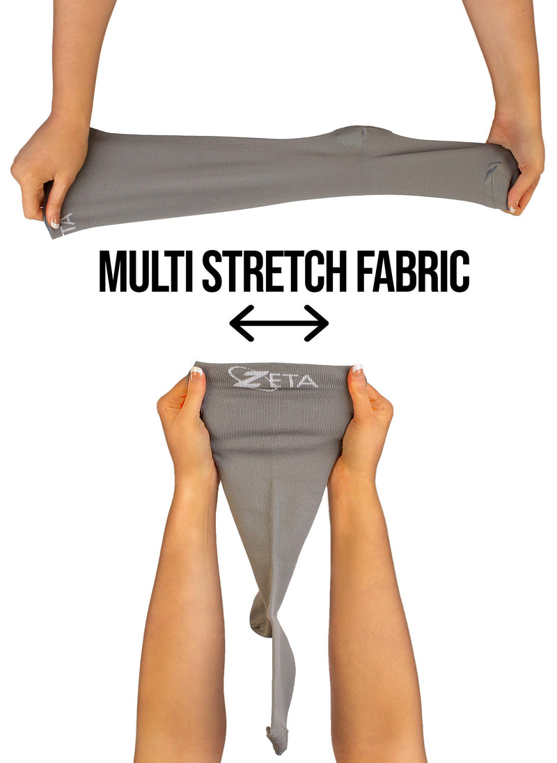 [Australia] - Zeta Socks Open Toe XXL 24 Inch Wide Calf Plus Size Compression 20-30 mmHg for Fatigue, Pain, Leg Swelling, Soothing Comfy Gradient Support, Prevents Swelling, Pain, Edema, DVT (1 Pair) Gray 