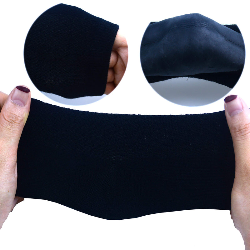 [Australia] - Makhry 2 Pairs Moisturizing Silicone Gel Heel Socks for Dry Hard Cracked Skin Open Toe Comfy Recovery Socks Day Night Care (Black) Black 
