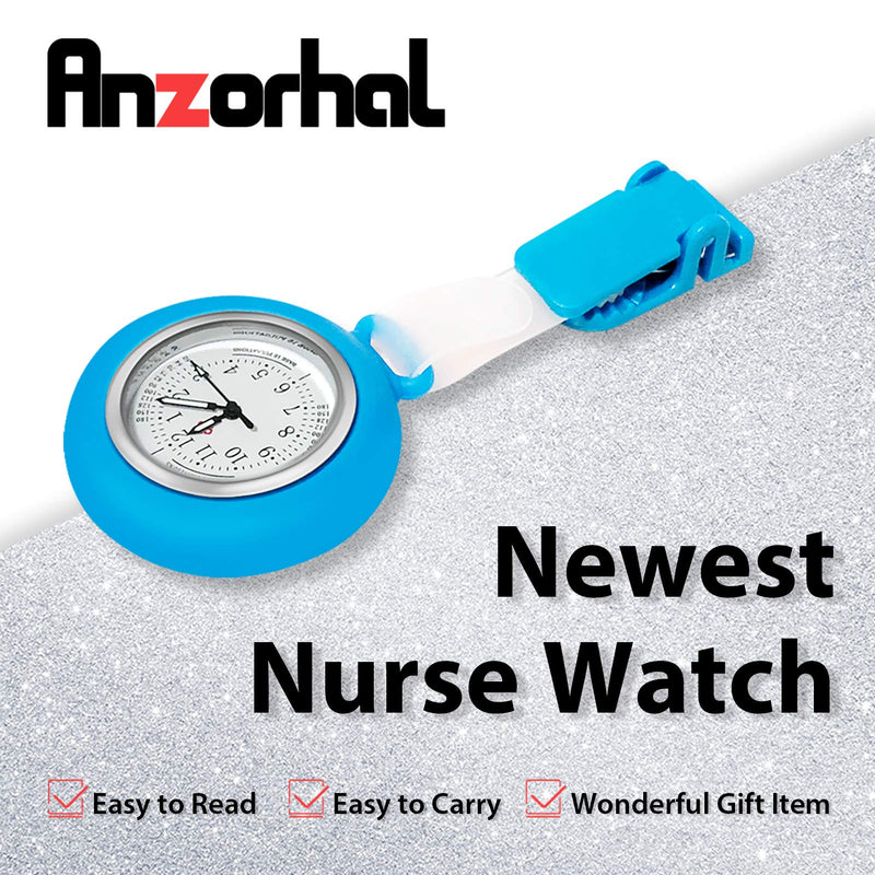 [Australia] - Nurse Watch,Nursing Watch,Nurse Watches for Women, Watch with Second Hand Clip on Watch Nursing Watches for Nurses (Light Blue) 