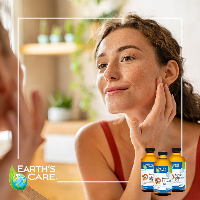 [Australia] - Earth’s Care Sweet Almond Oil - Expeller Pressed Almond Oil for Skin and Hair 8 FL. OZ. 