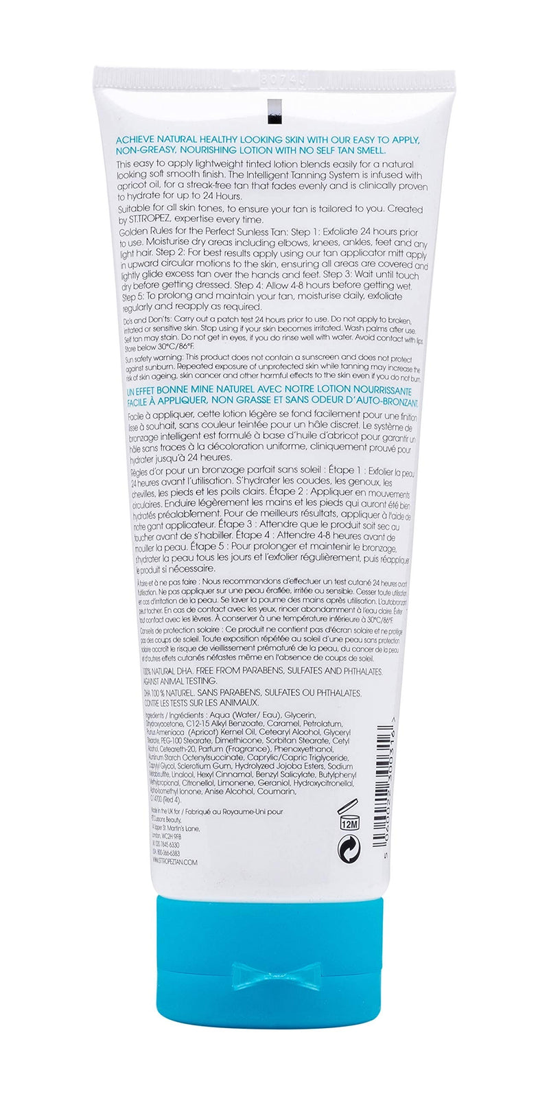 [Australia] - St.Tropez Fake Tan, Self Tan Classic Bronzing Lotion, 100 Percent Natural Tanning Active, PETA Certified, 240 ml 