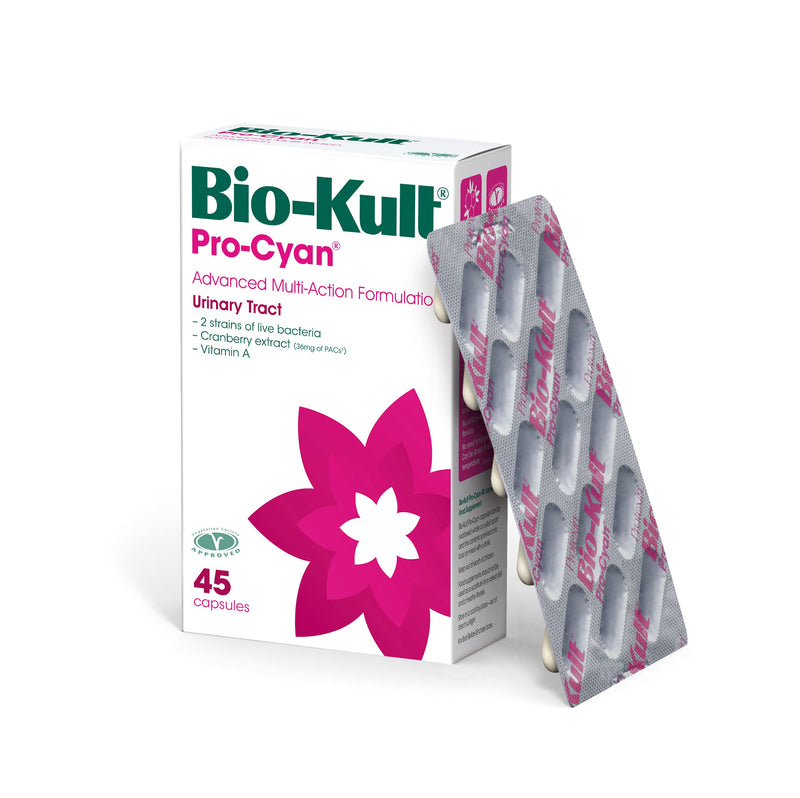 [Australia] - Bio-Kult Pro-Cyan Advanced Multi-Action Bacterial Formulation Targeting Urinary Tract with Cranberry Extract and Vitamin A – Pack of 45 Capsules 45 Count (Pack of 1) 