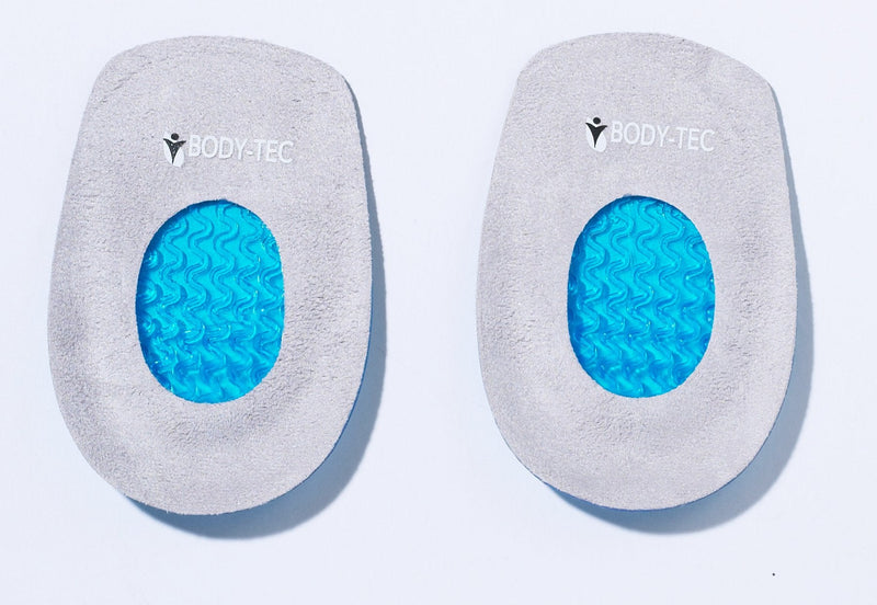 [Australia] - Bodytec Wellbeing Fast Heel Pain Relief Plantar Fasciitis Heel Cushion Gel Heel Support Pad (4-7) Grey 4-7 