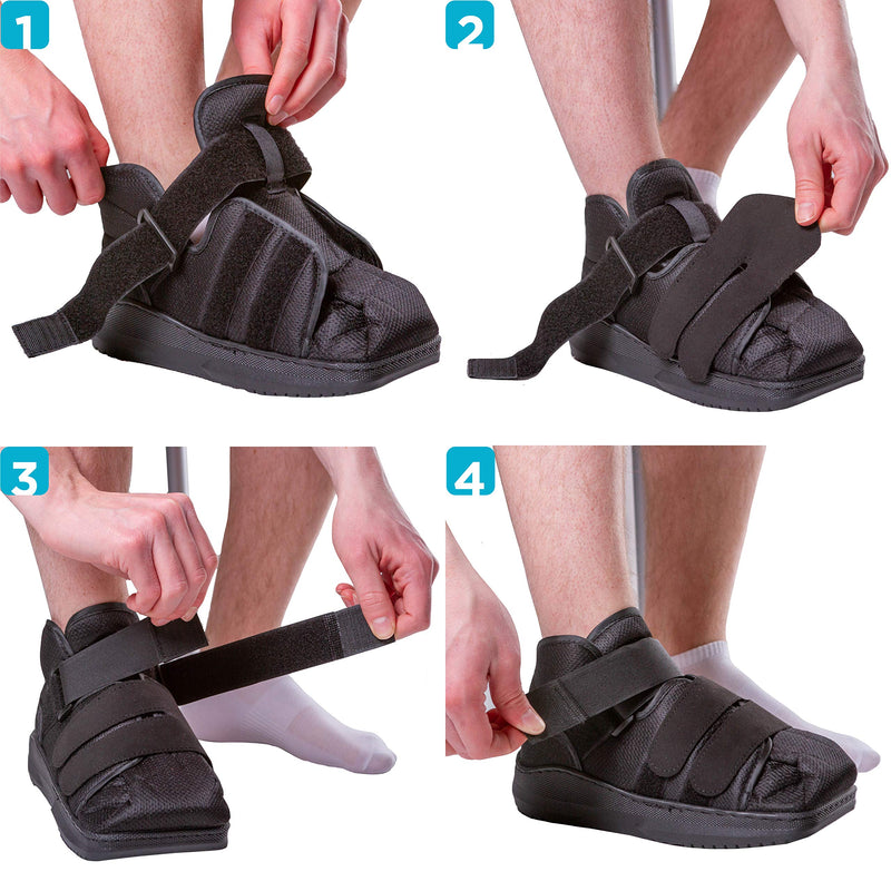 [Australia] - BraceAbility Closed Toe Medical Walking Shoe - Lightweight Surgical Foot Protection Cast Boot with Adjustable Straps, Orthopedic Fracture Support, and Post Bunion or Hammertoe Surgery Brace (XL) X-Large (Pack of 1) 