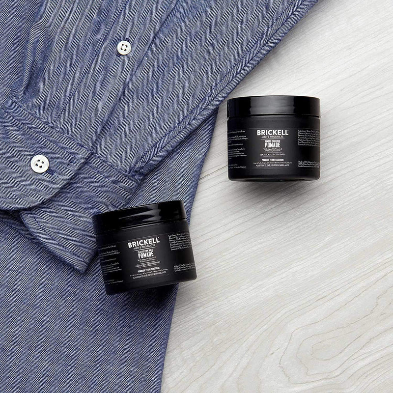 [Australia] - Brickell Men‚Äôs Firm Hold Pomade for Men, Natural & Organic With Strong Hold & High Shine Finish, 59 ml, Scented 