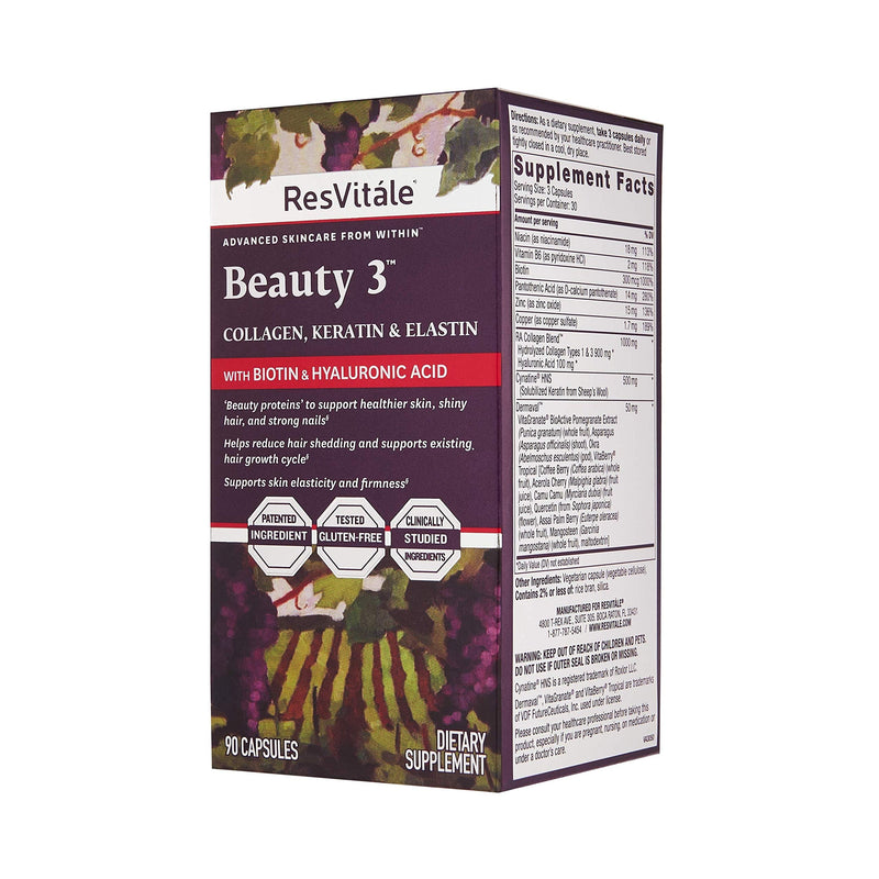 [Australia] - ResVitale Advanced Skincare Beauty 3 90 Capsules 