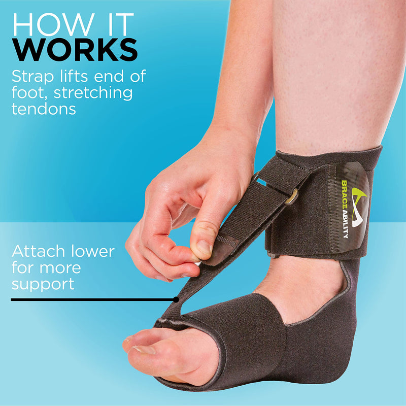 [Australia] - BraceAbility Sleeping Foot Drop Brace - Dorsiflexion AFO Ankle Orthosis Sock for Charcot Marie Tooth Home Treatment, Peroneal Nerve Injury, Stroke Patients, Muscle Dystrophy Pain Support in Bed (L/XL) L/XL 