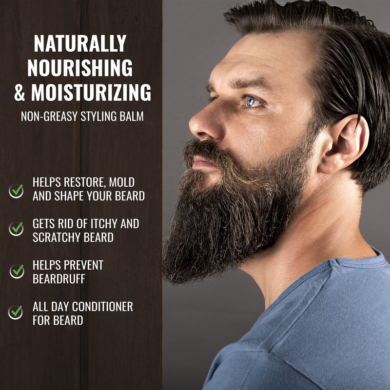 [Australia] - Viking Revolution Beard Balm For Men (4x28g) Variety Pack - Sandalwood, Pine & Cedar, Bay Rum, Clary Sage Beard Wax For Men - Styles, Strengthens & Softens For Healthy Beards 28.35 g (Pack of 4) 