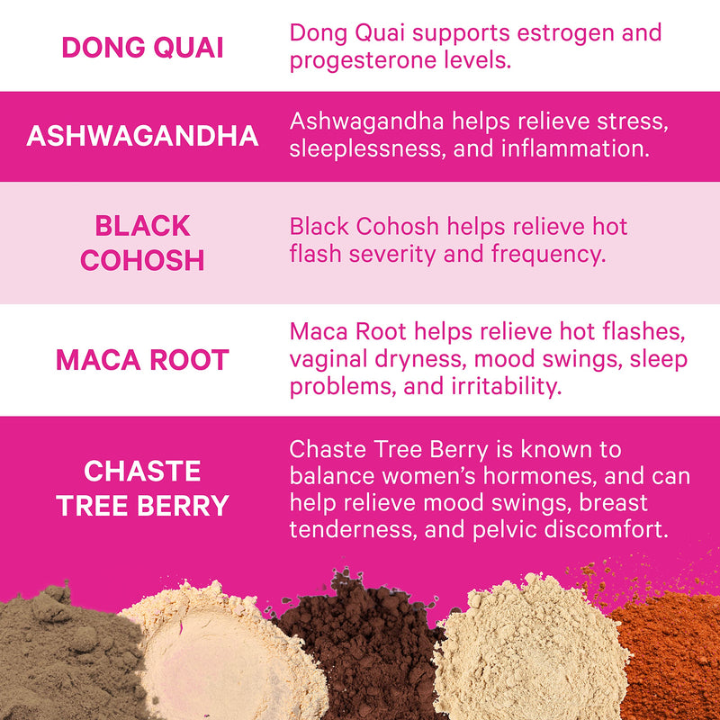 [Australia] - Pink Stork Menopause Supplement: Menopause Relief, Ashwagandha to Support Estrogen Levels, Black Cohosh for Hot Flashes, Supports Weight Loss, + Hormonal Balance for Women, Women-Owned, 60 Capsules 