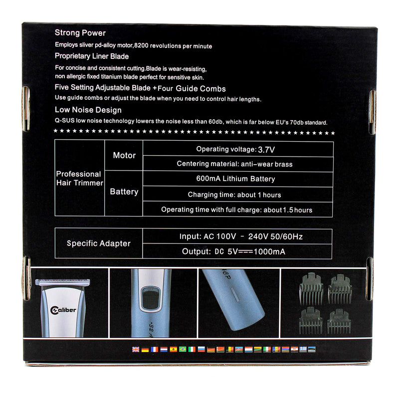 [Australia] - Caliber Lithium ION 32 ACP Professional Hair Trimmer (Grey), 