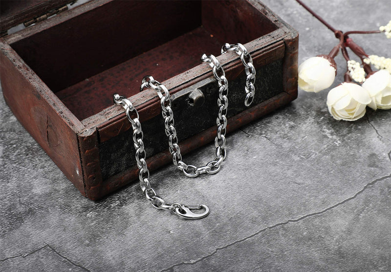 [Australia] - CHOMAY Link Chain Bracelet Choker Necklace Stainless Steel Jewelry for Women Girls Gift Bracelet Choker Set 