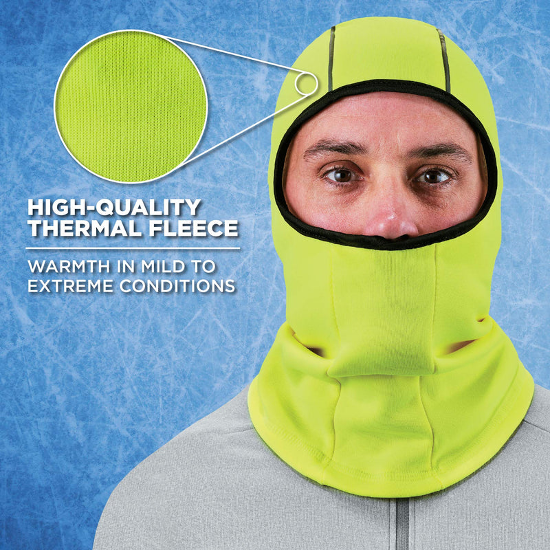 [Australia] - Ergodyne N-Ferno 6821 Winter Ski Mask Balaclava, Thermal Fleece Lime Each 