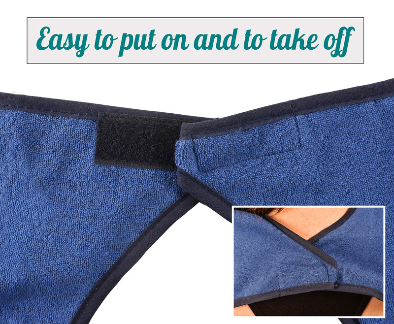 [Australia] - 2 Pack Adult Bibs - Reusable and Washable Cotton Terry Cloth Aprons for Elderly, Seniors and Disabled 