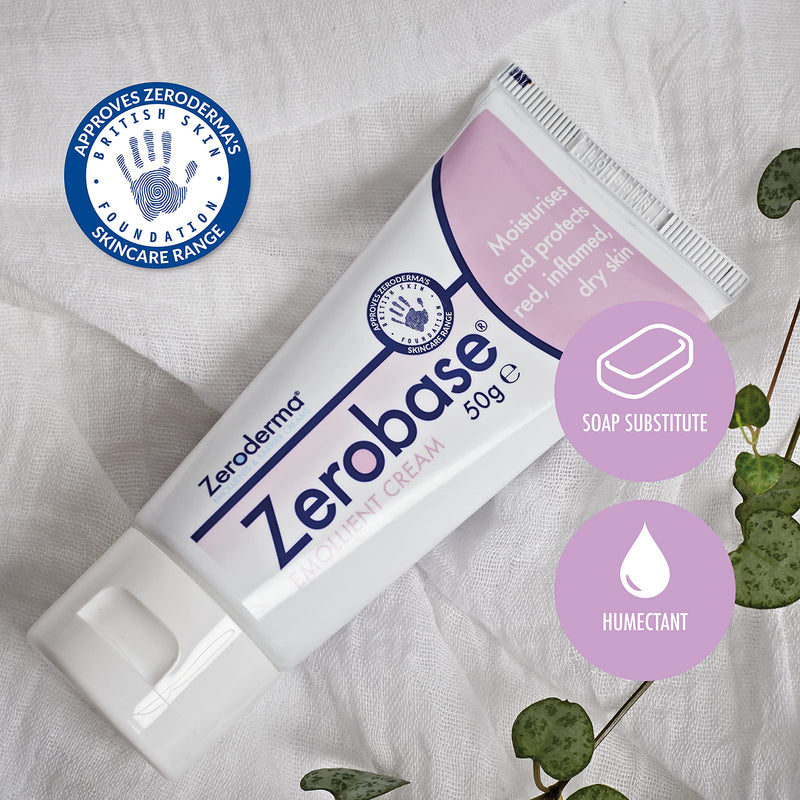 [Australia] - Zeroderma Zerobase Emollient Cream 50g, Softens Moisturises And Protects Dry Skin, Helps Restore The Skin Barrier 50 g (Pack of 1) single 