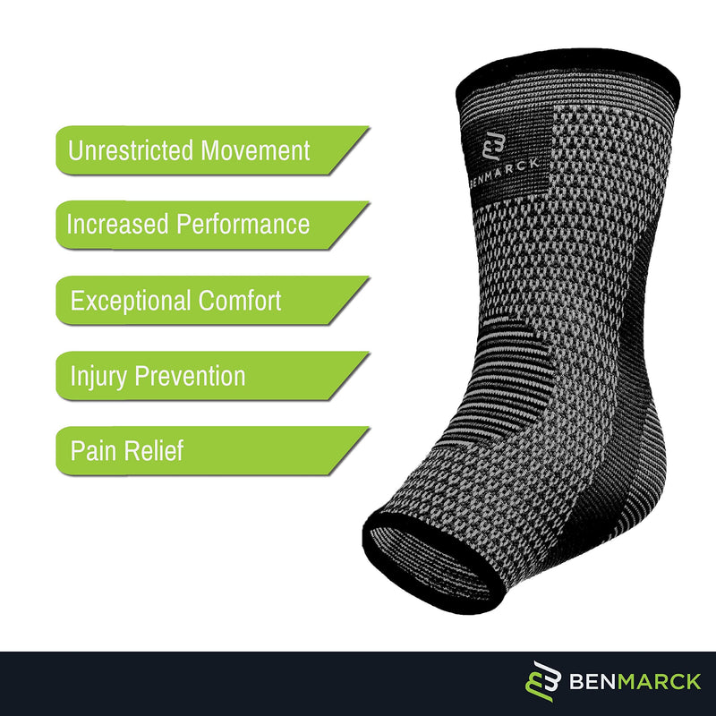 [Australia] - Achilles Tendon Support Brace, Plantar Fasciitis Sock, Ankle Compression Sleeve For Running, Tendonitis and Flat Feet Relief Gray Black Unisize 