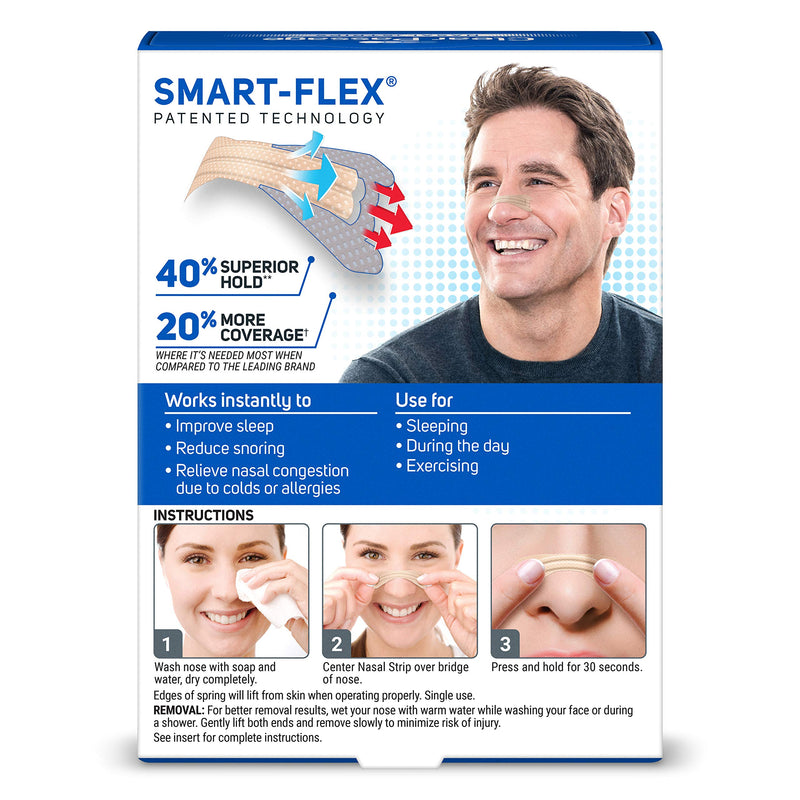 [Australia] - Clear Passage Nasal Strips Medium, Tan, 50 Count | Works Instantly to Improve Sleep, Reduce Snoring, Relieve Nasal Congestion Due to Colds & Allergies Tan Medium 