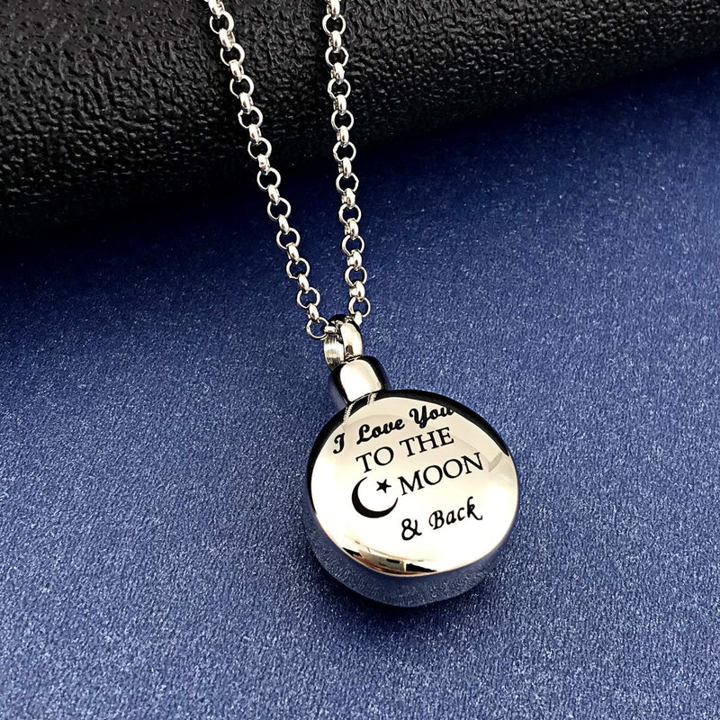 [Australia] - Family Tree of Life Cremation Jewelry I Love You to the Moon and Back Urn Necklaces for Ashes Keepsake Holder Memorial Necklace Pendant 