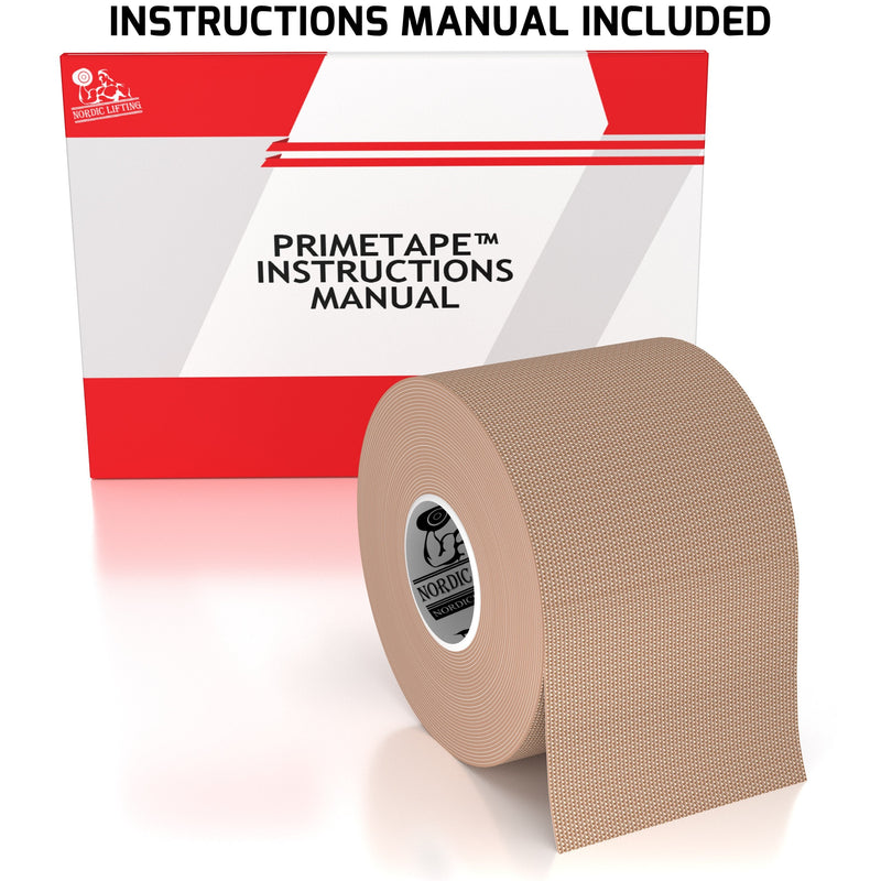 [Australia] - Nordic Lifting Kinesiology Tape - Pro Sports & Athletic Taping for Knee, Shin Splints, Shoulder and Muscle - 2" X 16.4' Uncut Roll (Beige) Beige 