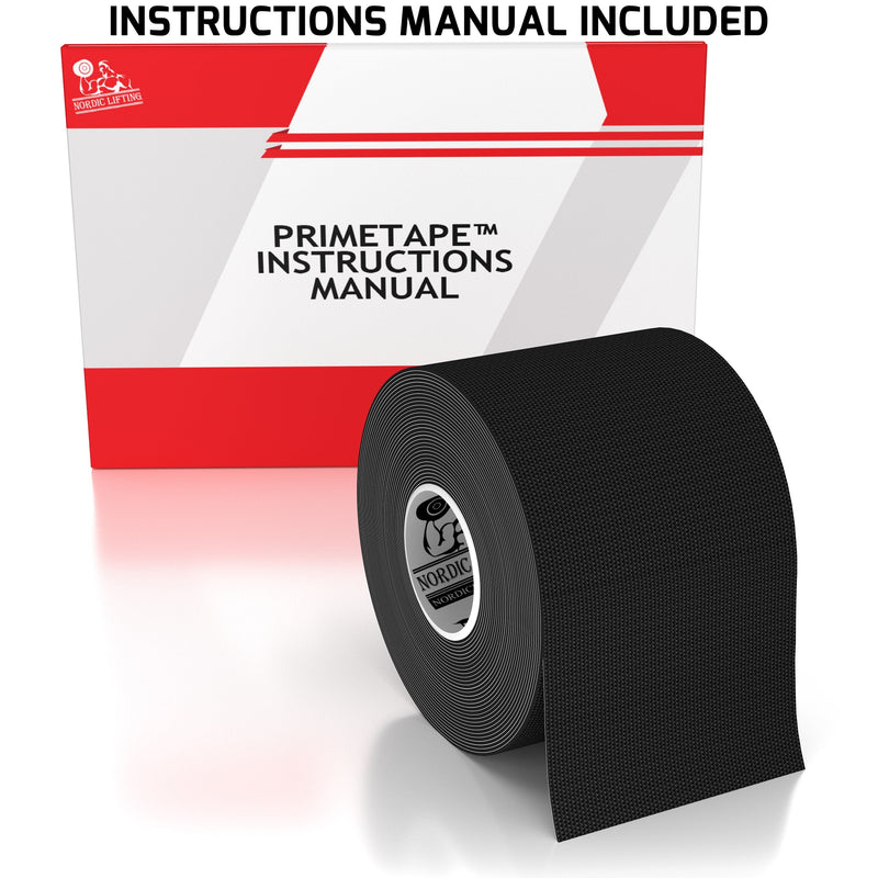 [Australia] - Kinesiology Tape - Pro Sports & Athletic Taping for Knee, Shin Splints, Shoulder and Muscle - 2" X 16.4' Uncut Roll (Black) Black 
