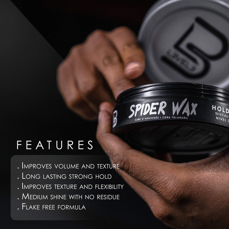 [Australia] - Level 3 Spider Wax - Long Lasting and Strong Hold L3 - Improve your Hair Volume and Texture - Level Three Hair Wax for Men… 