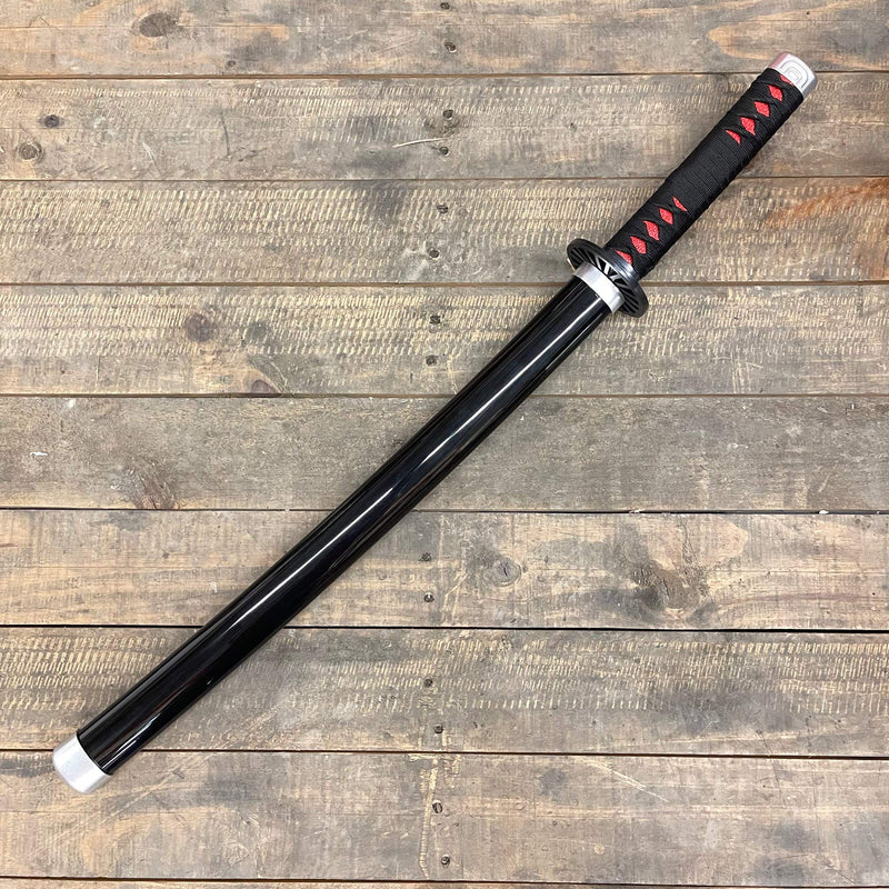 [Australia] - Blazing S. Fantasy Anime Replica Demon Hunting Black Nichirin Samurai Sword Tanjiro for Practice Black 31 inch 