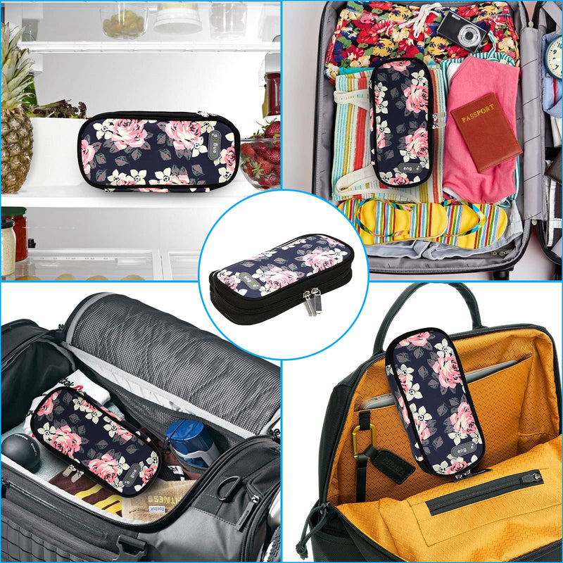 [Australia] - YOUSHARES Insulin Cooler Travel Case, Diabetic Cooler Bag, Portable Insulin Cooling Bag for Insulin Pen and Insulin Medicine (Flower ) flower 