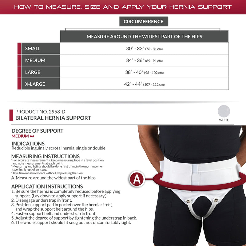 [Australia] - OTC Hernia Support, Single or Double Herniation, Inguinal Scrotal Treatment, Medium 