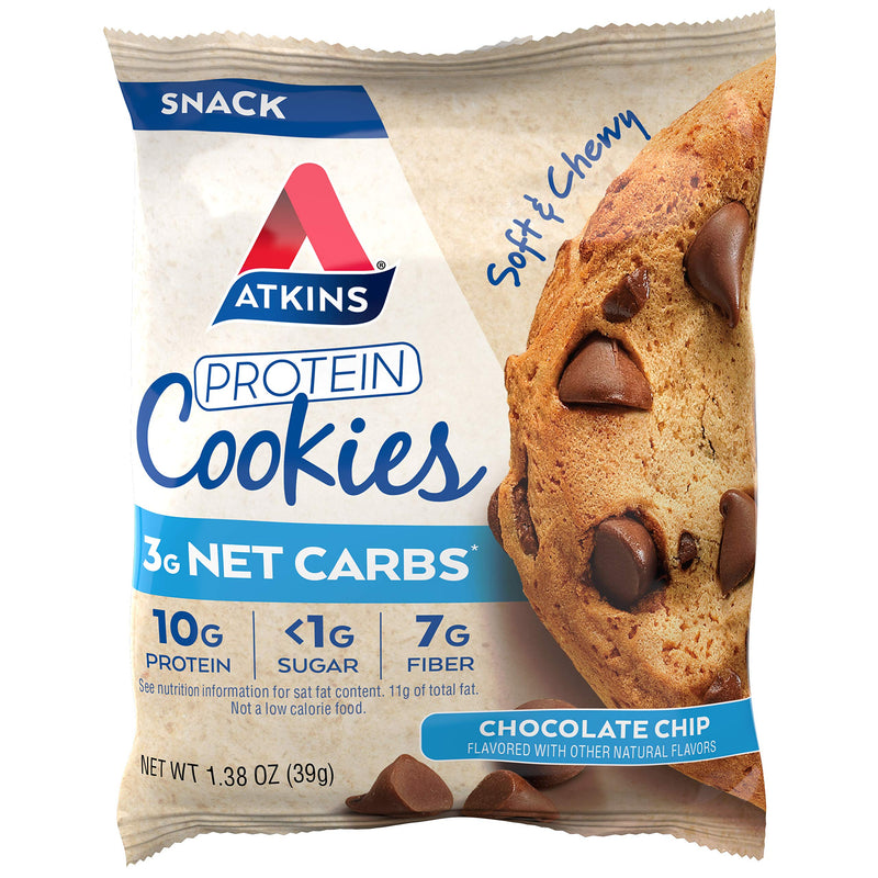 [Australia] - Atkins Protein Cookie Chocolate Chip, 4 Count 1.38 Ounce (Pack of 4) 