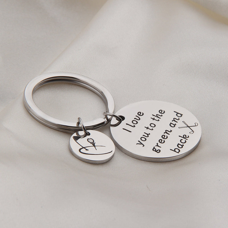 [Australia] - Zuo Bao Dad Golf Keychain Golf Jewelry Golfer Gift I Love You to The Green and Back Keychain Gift for Golf Players 
