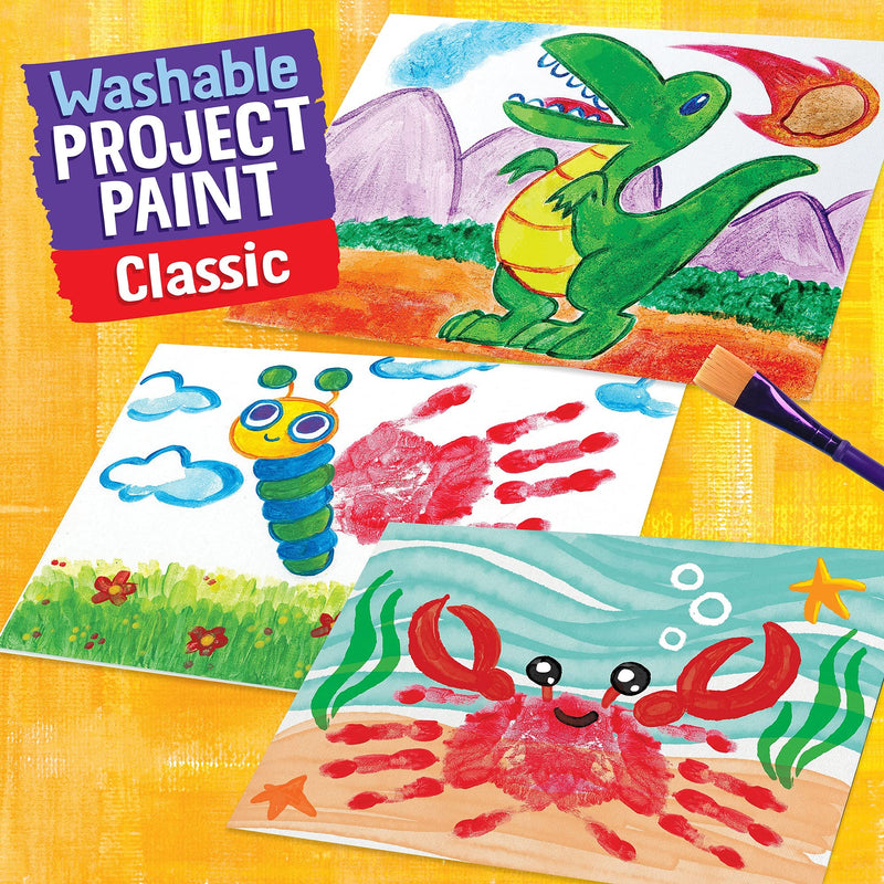 [Australia] - Crayola Washable Kids Paint, 6 Count, Painting Supplies, Gift, Assorted 